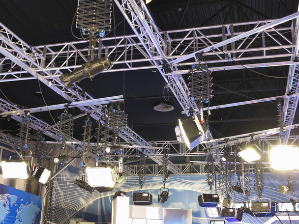 structures of tv studio illumination equipment and projectors - Photo, Image