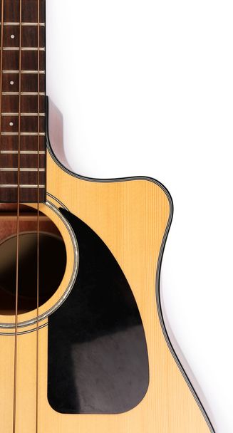 Acoustic guitar isolated on white - Fotó, kép