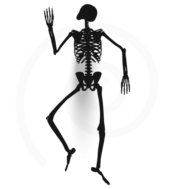 silhouette squelette en pose couchée
 - Vecteur, image