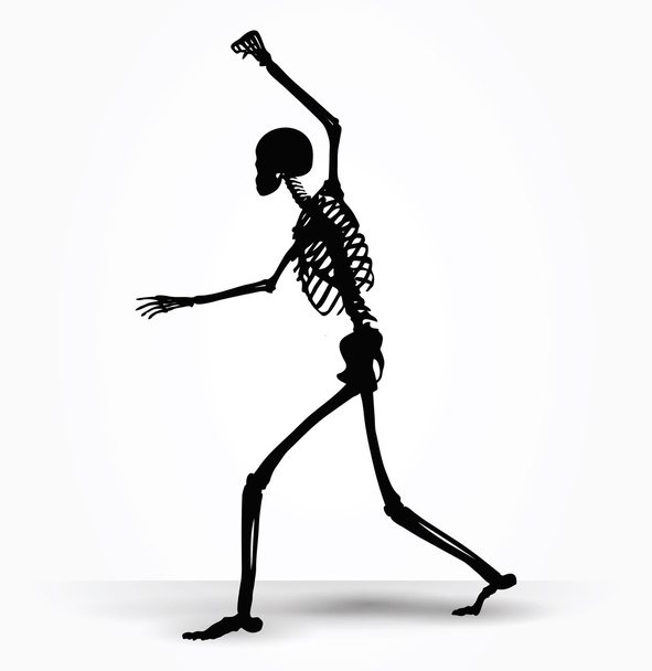 silhouette scheletro in posa intimidatoria
 - Vettoriali, immagini