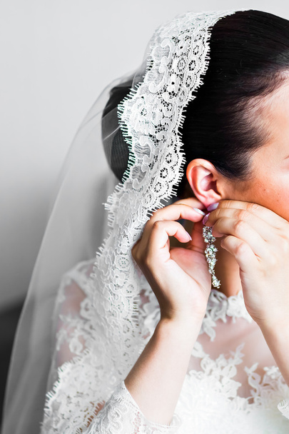 brides earrings - Photo, Image