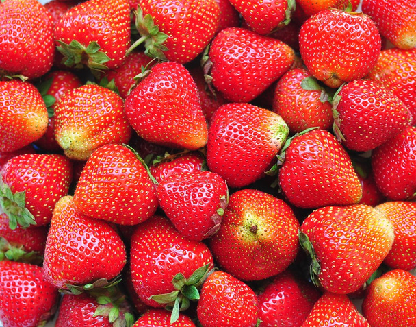 Bio frische Erdbeere Hintergrund - Foto, Bild
