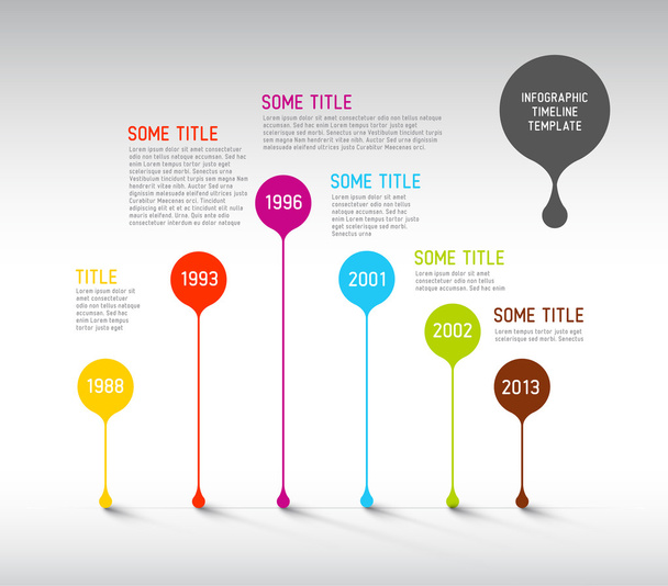 színes infographic ütemterv jelentéssablon buborékok - Vektor, kép