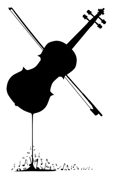música de violino fluente
 - Vetor, Imagem