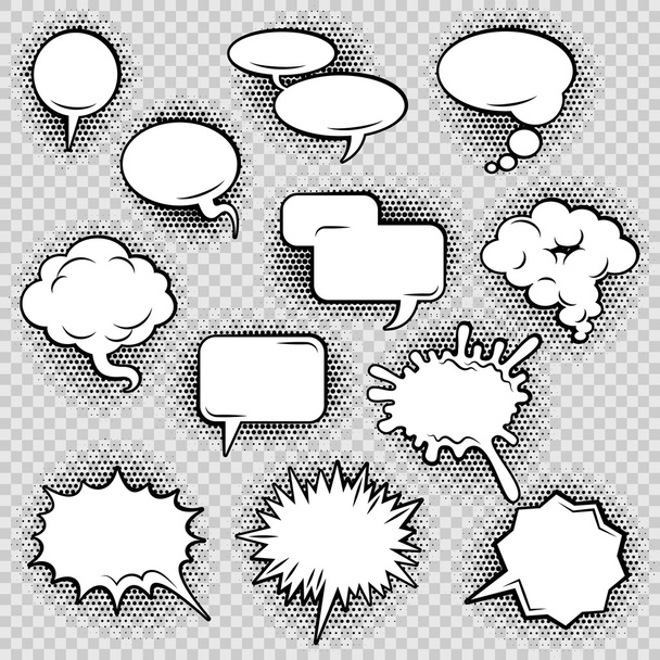 Burbujas de habla cómica - Vector, imagen