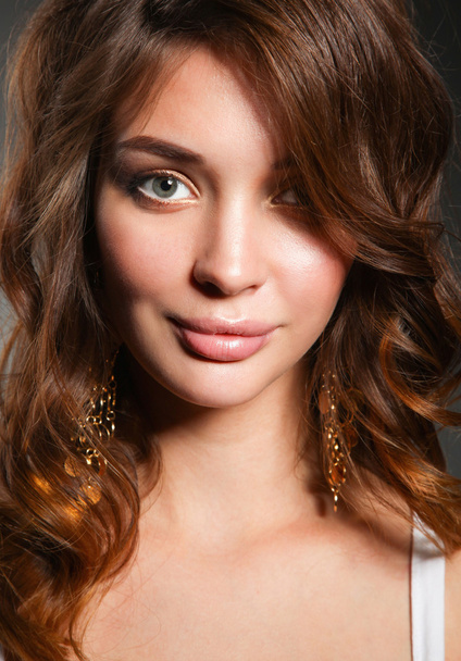 Close up portrait of beautiful young woman face.  - Foto, immagini