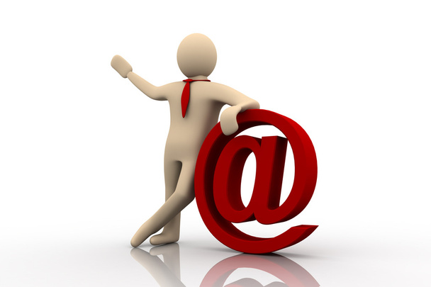 3d email humano símbolo concepto de negocio
 - Foto, imagen
