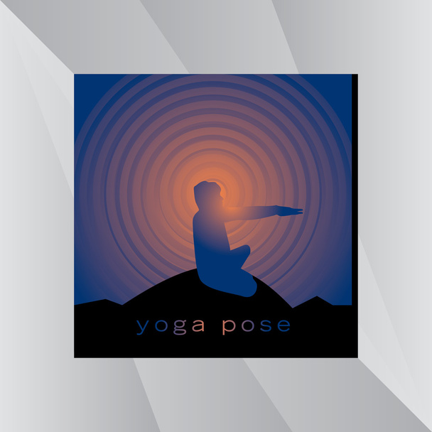 yoga posture - Vector, Image