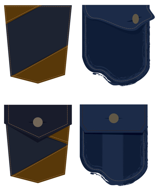 Denim Jeans Pocket. Vector EPS File Fully Layered and Easy to Edit. You can Change the Pocket Swatch Background and color Easily. - Vector, Image