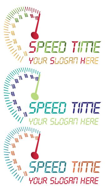 Speed time logo. vector file fully editable. - Vector, Image