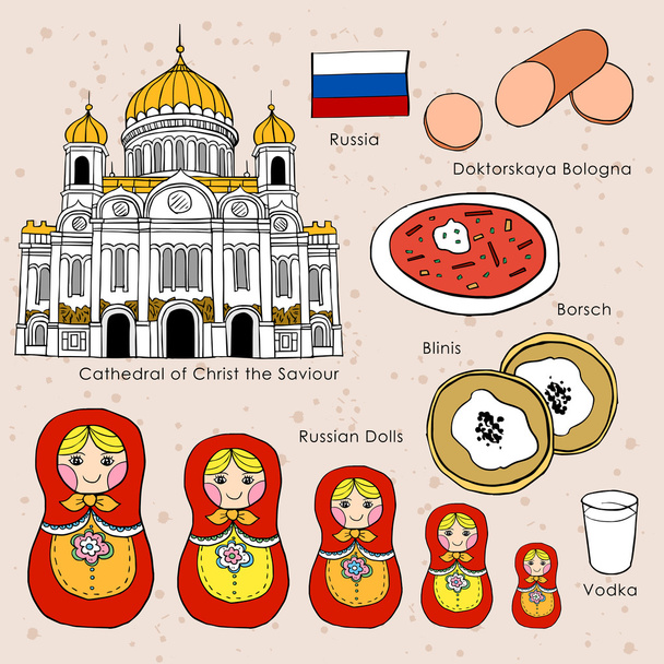 travel concept of Russia  - Vector, Image