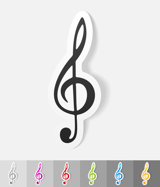 treble clef icon - Vector, Image