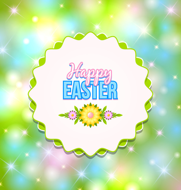 Happy Easter badge - Vector, afbeelding