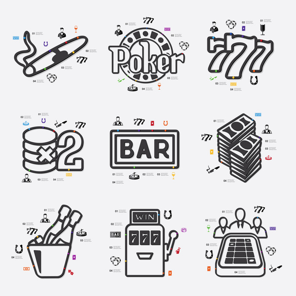 Casino Infografik Illustration - Vektor, Bild