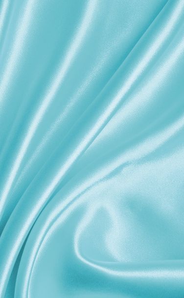 Smooth elegant blue silk or satin as background - Foto, Bild