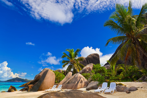 Chairs on tropical beach - Photo, Image