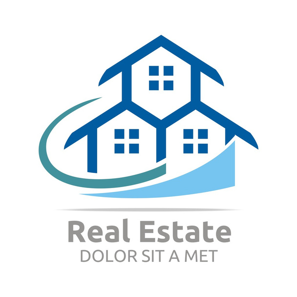 Logo Real Estate Apartment Design Developer Vector - Vector, afbeelding