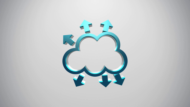 illustrating cloud computing term - Materiał filmowy, wideo