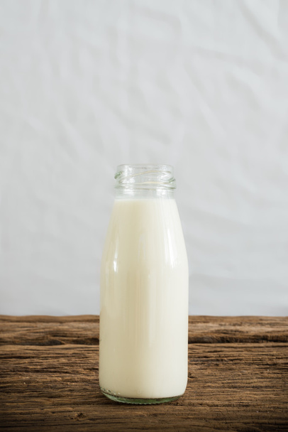fresh milk in glass bottle - Valokuva, kuva