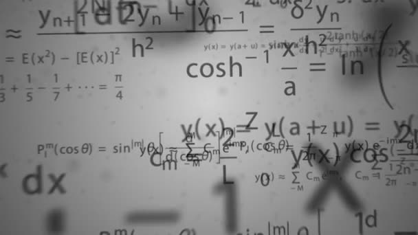 Κινούμενα σχέδια με πολύχρωμα μαθηματικά τύπους - Πλάνα, βίντεο