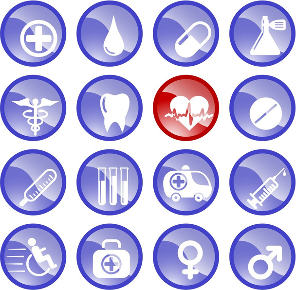 Iconos médicos - Vector, imagen