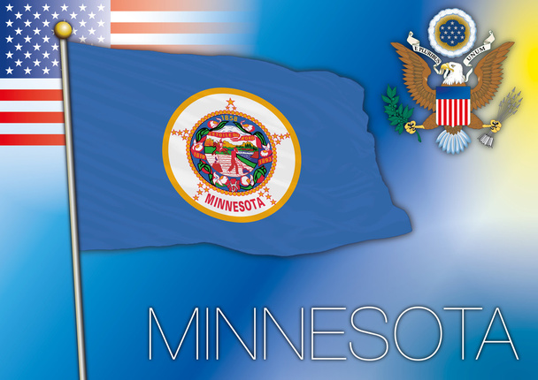 Minnesota vlaggenstaat, ons - Vector, afbeelding