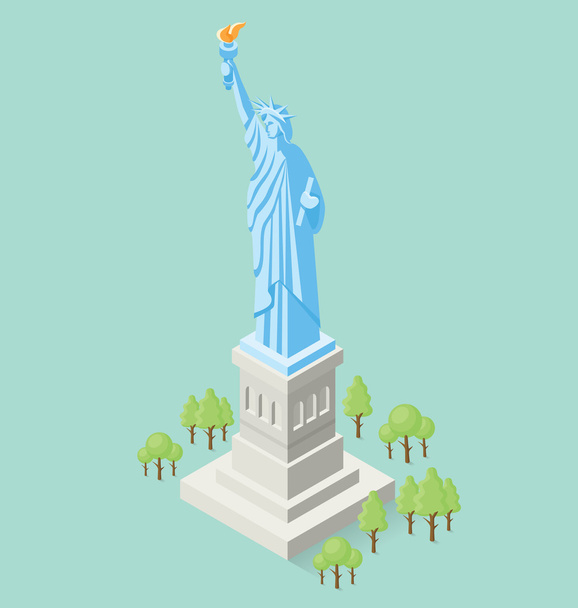 Statue of Liberty in USA - Vektör, Görsel