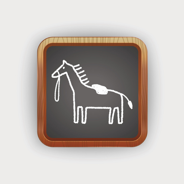 doodle horse - Vector, imagen