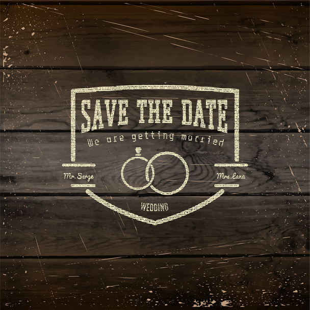 Save the date badges cards and labels for any use - Vector, Image