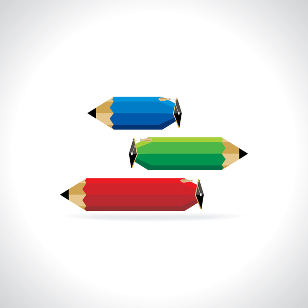 pencil with graduation concept - Διάνυσμα, εικόνα