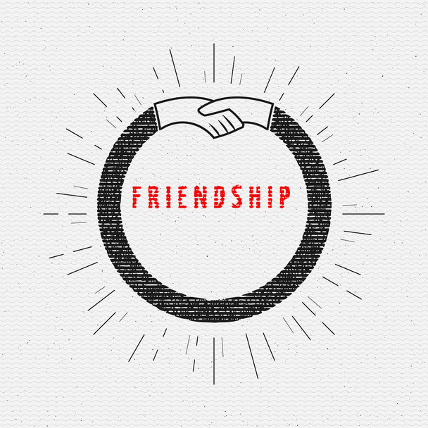 Значки дружбы логотипы и этикетки для любого использования
 - Вектор,изображение