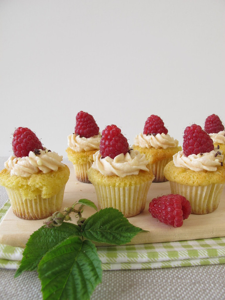 cupcakes sans gluten à la framboise
 - Photo, image