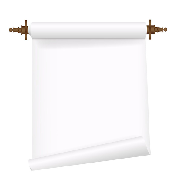 Abstract White Scroll Paper - Vector, Image