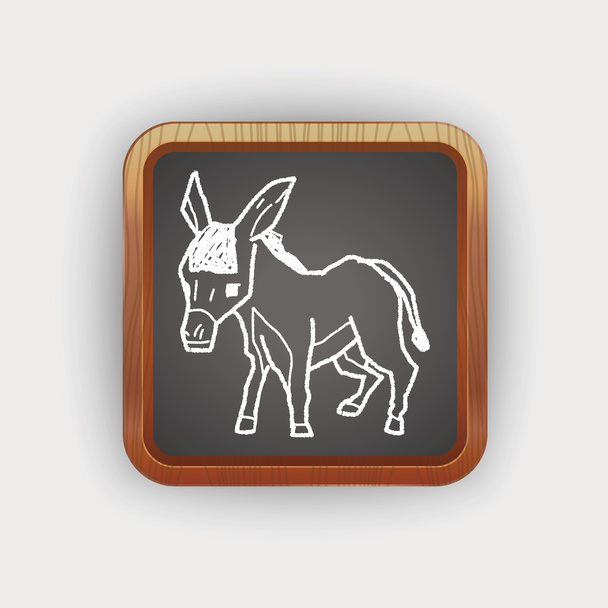 donkey doodle - Wektor, obraz