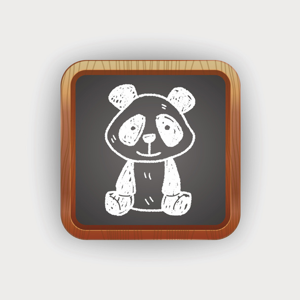 Panda di doodle - Vettoriali, immagini