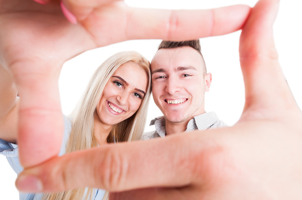 concepto de selfie pareja feliz
 - Foto, Imagen