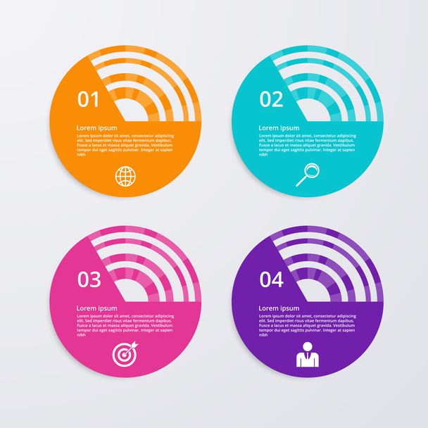 Vector illustration of circles infographics - Vector, afbeelding