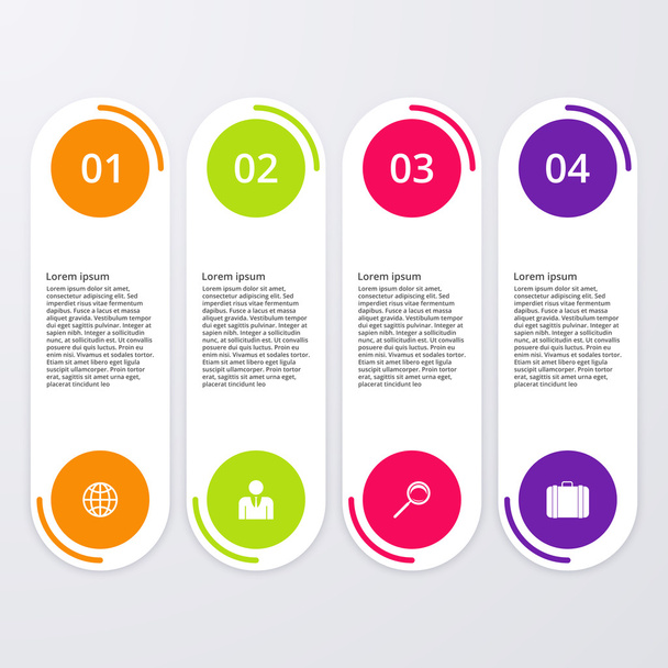 Vector illustration infographics four options - Vector, afbeelding