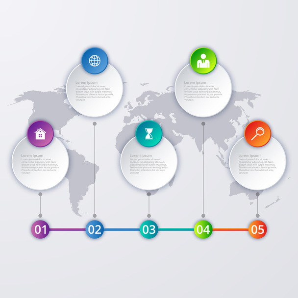 Vector illustration of a timeline infographics - Vector, Image