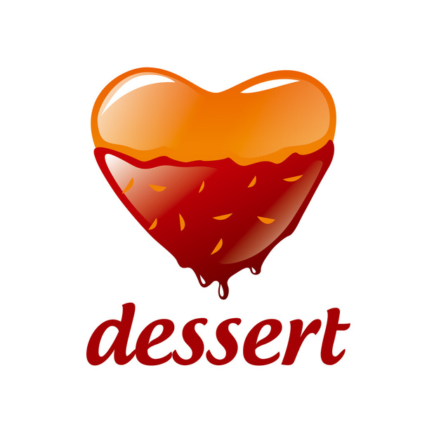 logo vettoriale dessert a forma di cuore con cioccolato
 - Vettoriali, immagini