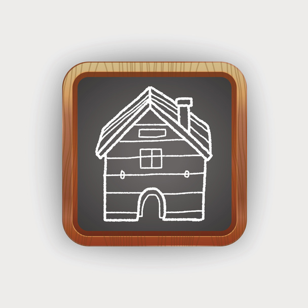 house doodle - Vector, afbeelding