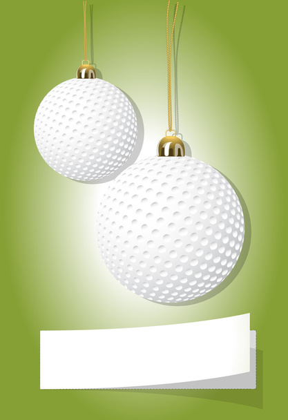 Tarjeta de felicitación bola blanca de Navidad
 - Vector, imagen