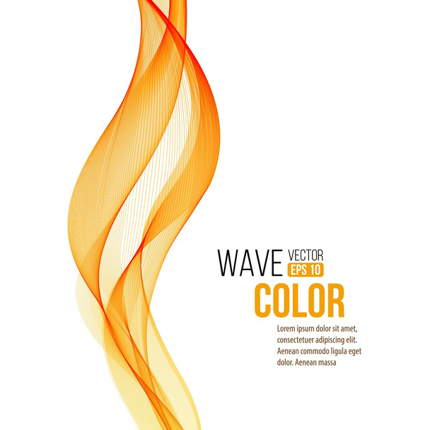 Abstract orange wave design element. Vector illustration - Vector, Image