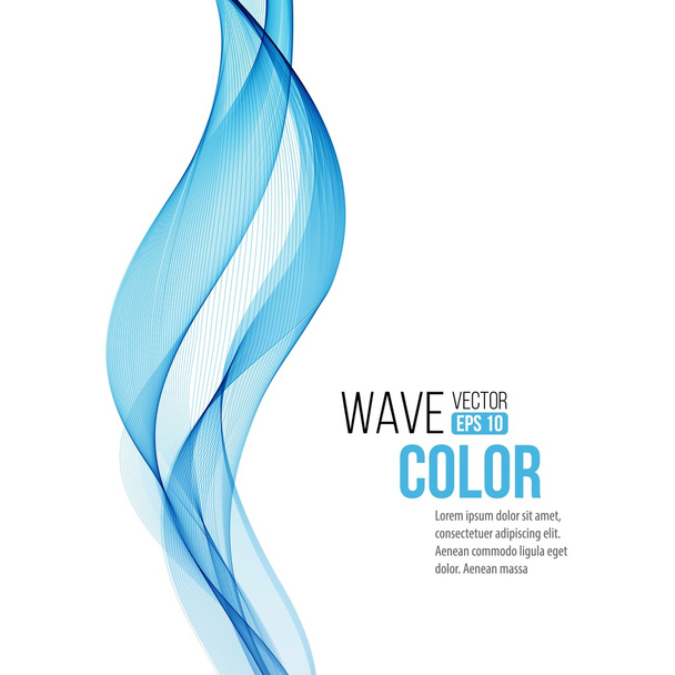 Abstrakter Hintergrund mit blauer Welle. Vektorillustration - Vektor, Bild