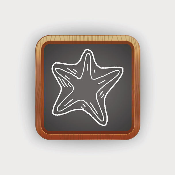 Starfish doodle - Vector, Imagen