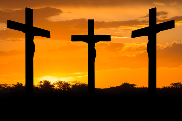 Jesus en kruisen - Foto, afbeelding