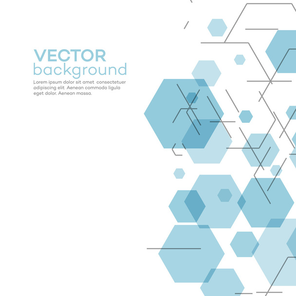 fondo abstracto con hexágonos. ilustración vectorial - Vector, imagen