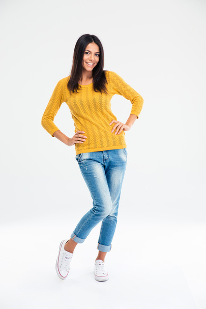Full length portrait of a happy young woman - Photo, Image