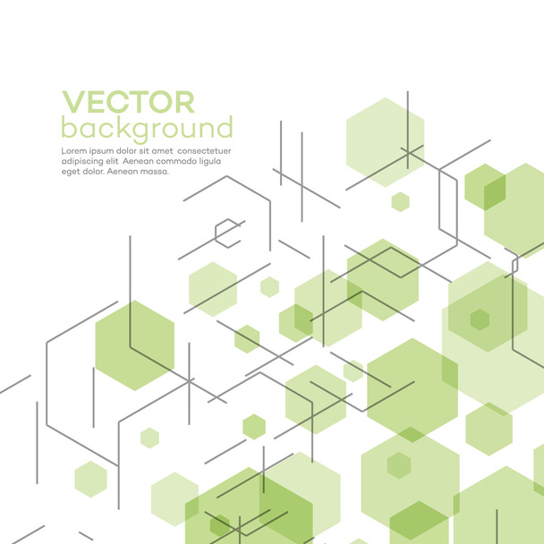 fondo abstracto con hexágonos. ilustración vectorial - Vector, Imagen