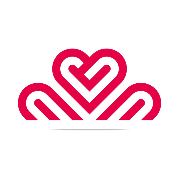 抽象的なロゴの心愛デザイン ベクトル ビジネス - ベクター画像